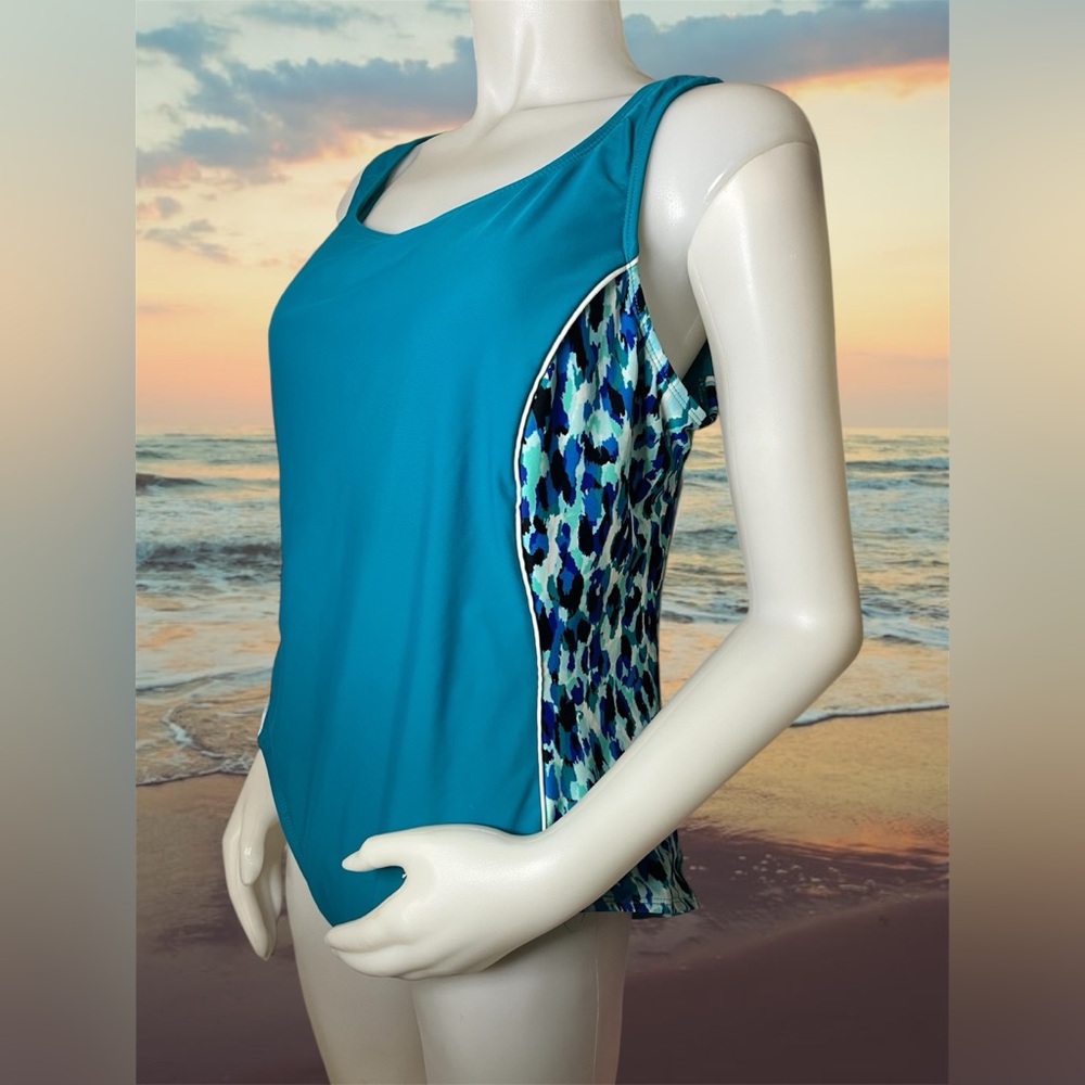 Catalina Teal and Blue Patterned One Piece Swimsuit